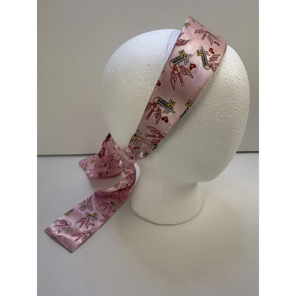 Hannah Montana Headband Hair Tie Scarf Bow Pink Guitars‎